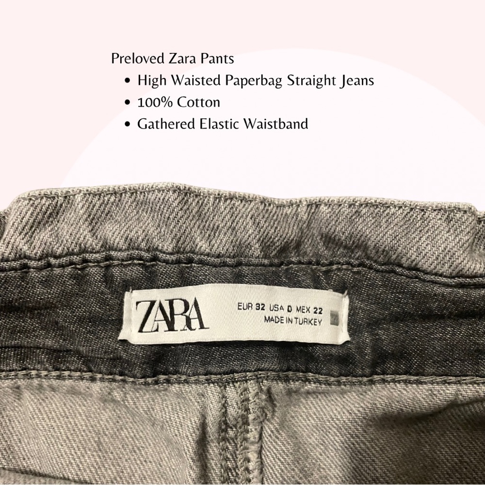 Pre-Loved Zara High-Waisted Paperbag Straight Pants